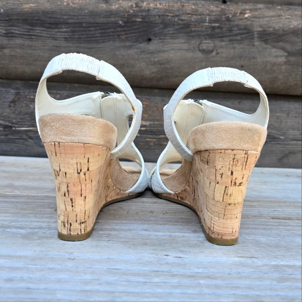 AEROSOLES Plushlow Modern Costal Minimalist Cork Wedge Comfort Sandal 10M - Picture 10 of 15
